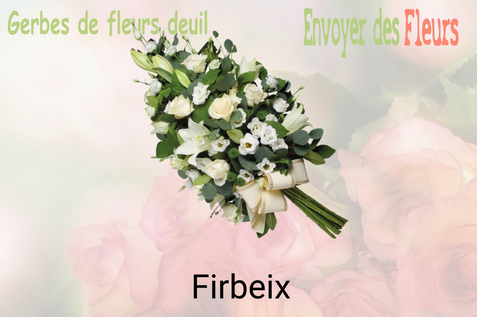 Gerbe de fleurs de deuil livrée à Firbeix